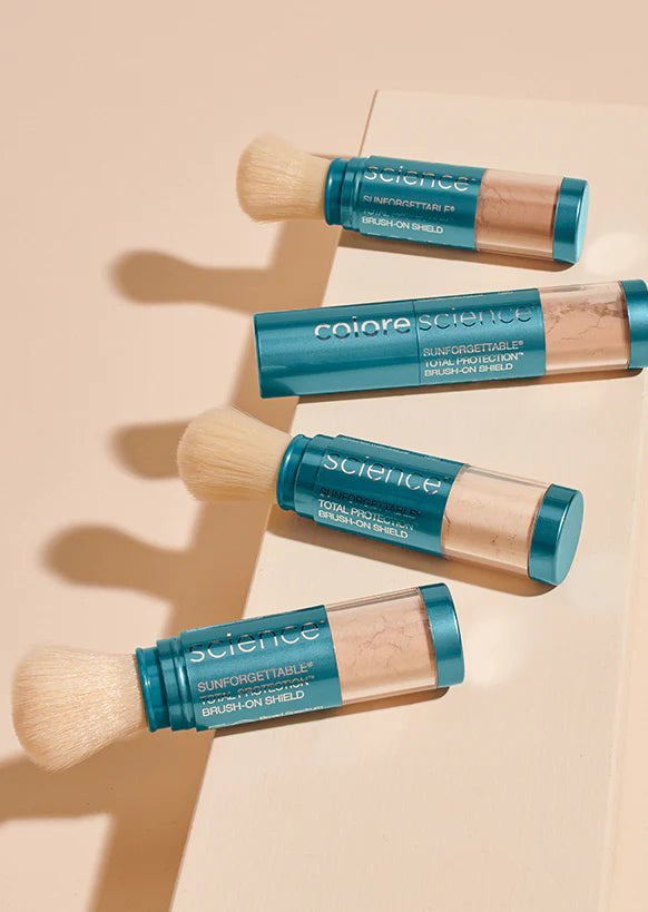 colorescience : Sunforgettable Protection Enviroscreen Poudre Minérale en Pinceau FPS 50 Multipack Medium